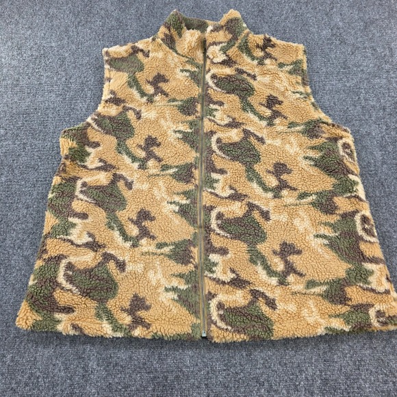 Grace & Emma 2XL Fleece Vest Sleeveless Camouflage Print Full Zip - Picture 1 of 7
